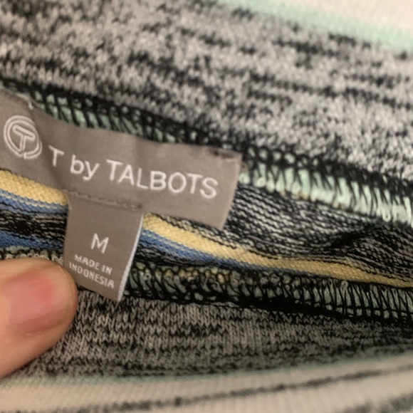 Final Price T by Talbots Pull On Skirt SZ Medium Stripe Pattern - Picture 5 of 9